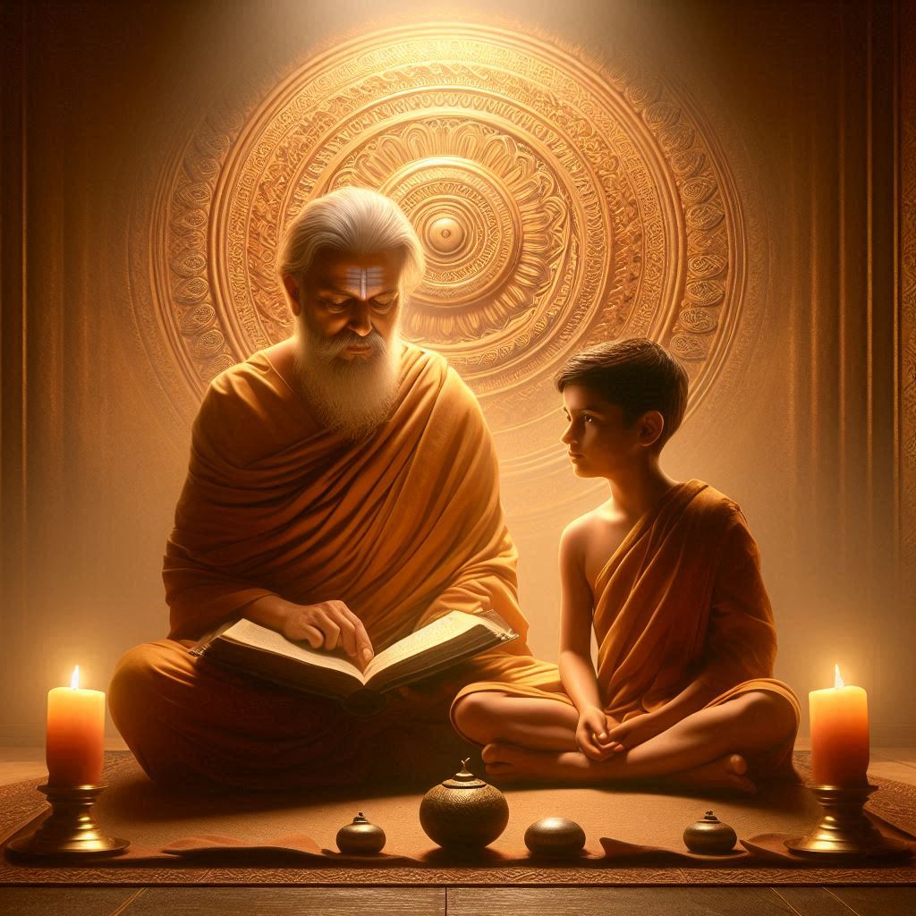 Upanishads es aprender sentado al lado del maestro.